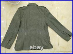 Ww2 German Em M40 Field Grey Green Wool Tunic & Trousers Size L