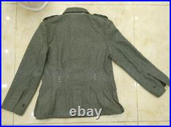 Ww2 German Em M40 Field Grey Green Wool Tunic & Trousers Size M