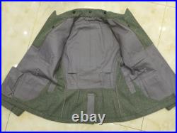 Ww2 German Em M40 Field Grey Green Wool Tunic & Trousers Size XXL