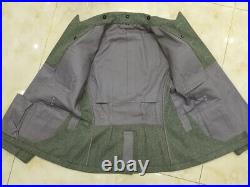 Ww2 German Em M40 Field Grey Green Wool Tunic & Trousers Size XXXL