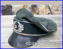 Ww2 German Heer Infantrie Officer Crusher Cap Wool Made. (nice Replica)