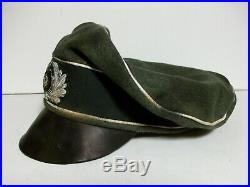 Ww2 German Heer Infantrie Officer Crusher Cap Wool Made. (nice Replica)