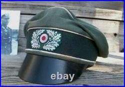 Ww2 German Heer Nco Crusher Cap Combat Used Look