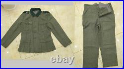 Ww2 German M36 Em Wool Field Tunic & Trousers Set Size M Wwii Repro