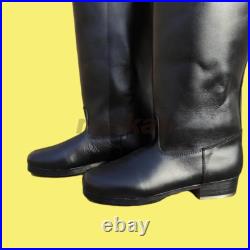 Ww2 German M39 Marching Jack Boot Black Leather Hobnails Boots, All Size Avail