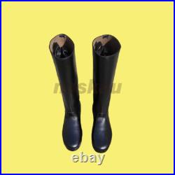 Ww2 German M39 Marching Jack Boot Black Leather Hobnails Boots, All Size Avail