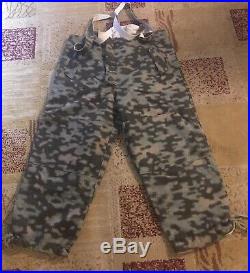 Ww2 German Padded Reproduction Blured Edge Camo Winter Pants Xl Vg Condition