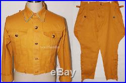 Ww2 German Sa Cotton Jaket And Trousers With Blue Piping L-32336