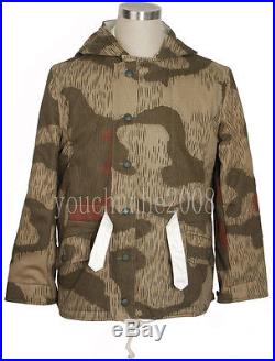 Ww2 German Tan&water Camo And White Winter Reversible Parka Size L -33996