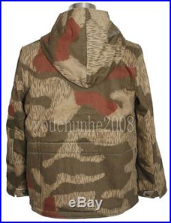 Ww2 German Tan&water Camo And White Winter Reversible Parka Size L -33996