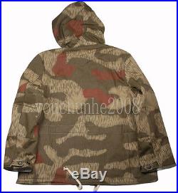 Ww2 German Tan&water Camo And White Winter Reversible Parka Size S-33996