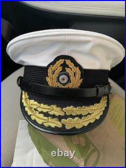 Ww2 German Uniform Hat Kreigsmarine Admirals Hat Size 56 Erel Removable Top