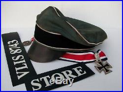 Ww2 German Waffen-ss Nco'das Reich' Div.'crusher Cap' Battle Used Look