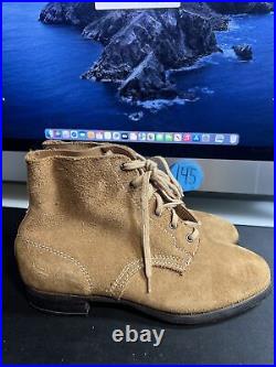 Ww2 German low boots, Schnurschuhe M37 ankle boots Size 8? Leather Suede