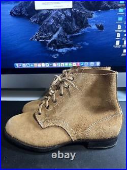 Ww2 German low boots, Schnurschuhe M37 ankle boots Size 8? Leather Suede