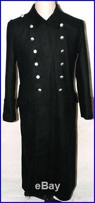 Ww2 Wwii German Elite M32 Field Black Wool Overcoat Greatcoat Coat M