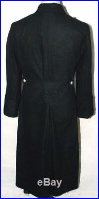 Ww2 Wwii German Elite M32 Field Black Wool Overcoat Greatcoat Coat XL