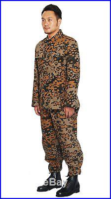 Ww2 Wwii German M43 Tunic &trousers Autumn Oak Camo Set Military Uniforms L