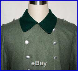 Ww2 Wwii German Wh M36 M1936 Field Grey Wool Overcoat Greatcoat Coat Size L