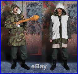 Ww2 german italian camouflage double-sided wear overcoat