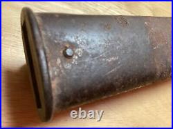 Wwi / Wwii German Boot Fighting Knife Metal Scabbard Sheath With / Spring Clip