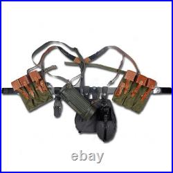 Wwii German Army Elite Mp44 Canvas Pouch Equipment Combination Solider Belt Set