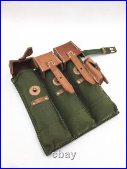 Wwii German Army Elite Mp44 Canvas Pouch Equipment Combination Solider Belt Set