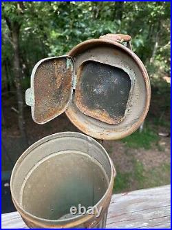 Wwii German Army Gas Mask Canister Camouflaged