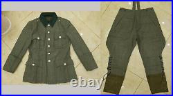 Wwii German Army M36 Officer Wool Field Tunic & Breeches Size XL