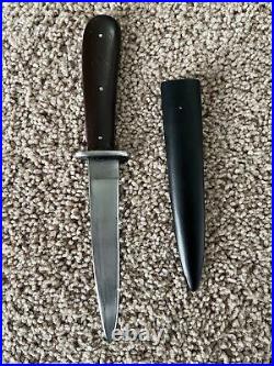 Wwii German Boot Fighting Knife & Scabbard