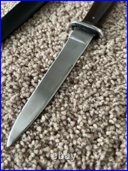 Wwii German Boot Fighting Knife & Scabbard