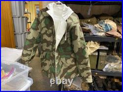 Wwii German Heer Army Splinter To White Camo Winter Parka-large, At The Front