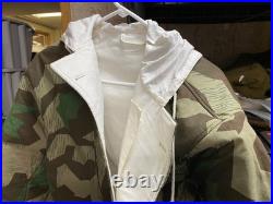 Wwii German Heer Army Splinter To White Camo Winter Parka-large, At The Front