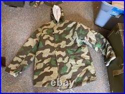 Wwii German Heer Army Splinter To White Camo Winter Parka-large, At The Front