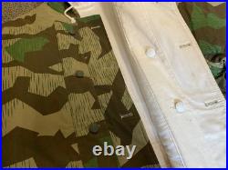 Wwii German Heer Army Splinter To White Camo Winter Parka-large, At The Front