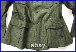 Wwii German Heer Waffen M1936 M36 Wool Combat Field Grey Tunic-large
