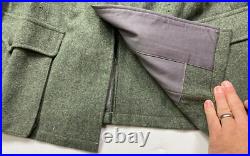 Wwii German Heer Waffen M1940 M40 Wool Combat Field Grey Tunic-large