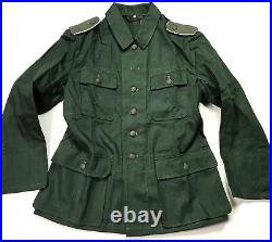 Wwii German Heer & Waffen M43 M1943 Hbt Summer Tunic- Small