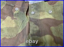 Wwii German Italian Camo M40 Field Trousers-small 32 Waist, Aged & Weathered