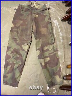Wwii German Italian Camo M40 Field Trousers-small 32 Waist, Aged & Weathered