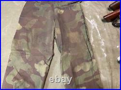 Wwii German Italian Camo M40 Field Trousers-small 32 Waist, Aged & Weathered