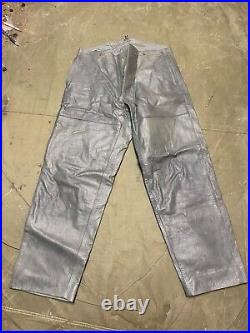 Wwii German Kriegsmarine U-boat Em Nco Crew Cold Weather Leather Trousers-large