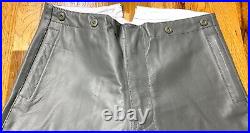 Wwii German Kriegsmarine U-boat Em Nco Crew Cold Weather Leather Trousers-medium