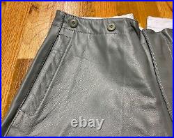 Wwii German Kriegsmarine U-boat Em Nco Crew Cold Weather Leather Trousers-medium