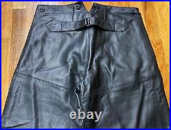 Wwii German Kriegsmarine U-boat Em Nco Crew Cold Weather Leather Trousers-medium
