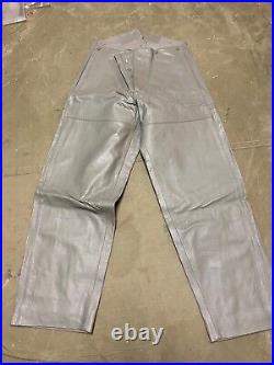 Wwii German Kriegsmarine U-boat Em Nco Crew Cold Weather Leather Trousers-small