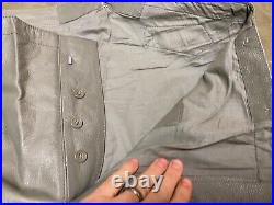 Wwii German Kriegsmarine U-boat Em Nco Crew Cold Weather Leather Trousers-xlarge