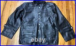 Wwii German Kriegsmarine Uboat Em Nco Crew Cold Weather Leather Jacket- 42r, 44r
