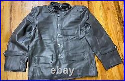 Wwii German Kriegsmarine Uboat Em Nco Crew Cold Weather Leather Jacket- 42r, 44r