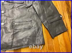 Wwii German Kriegsmarine Uboat Em Nco Crew Cold Weather Leather Jacket- 42r, 44r